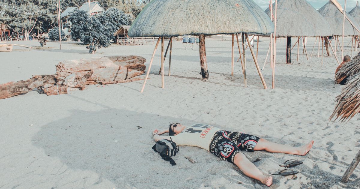 Lying down at a Zambales Beach Resort