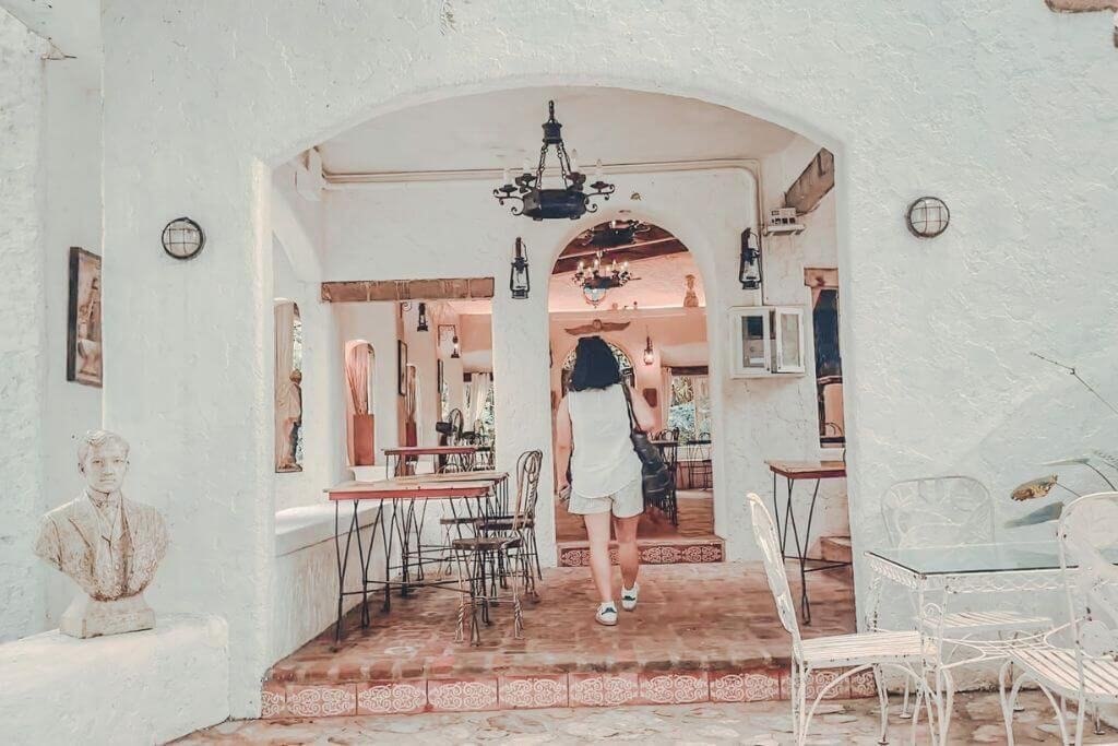 Entering Cafe Rizal Peppermill, one of the artsy cafes inside Pinto Art Museum