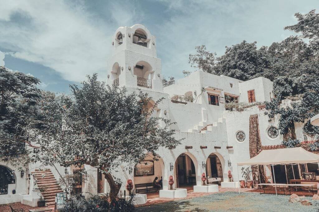 White building and lush greenery at Pinto Art Museum in Antipolo, Rizal, Philippines.