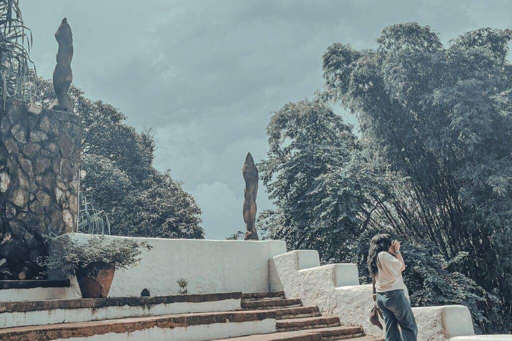 Documenting the sculptures and grounds at Pinto Art Museum in Antipolo, Rizal