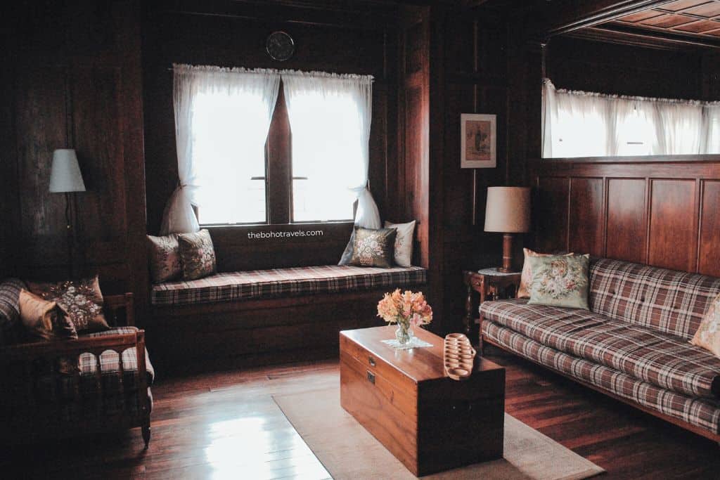 Living room of Peredo's Lodging House - a heritage home in Baguio