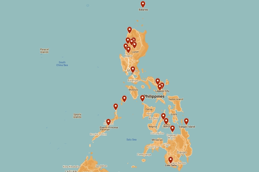 Map of the best places to visit in the Philippines - by The Boho Travels