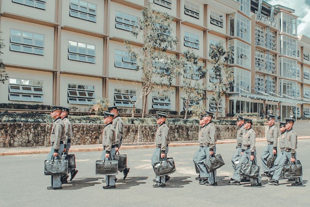 Marching Cadets at the Philippine Military Academy.