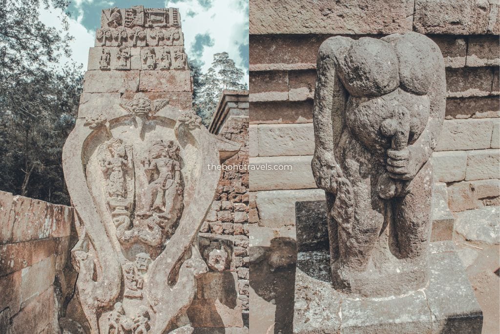 Unique carvings at the Sukuh Temple.