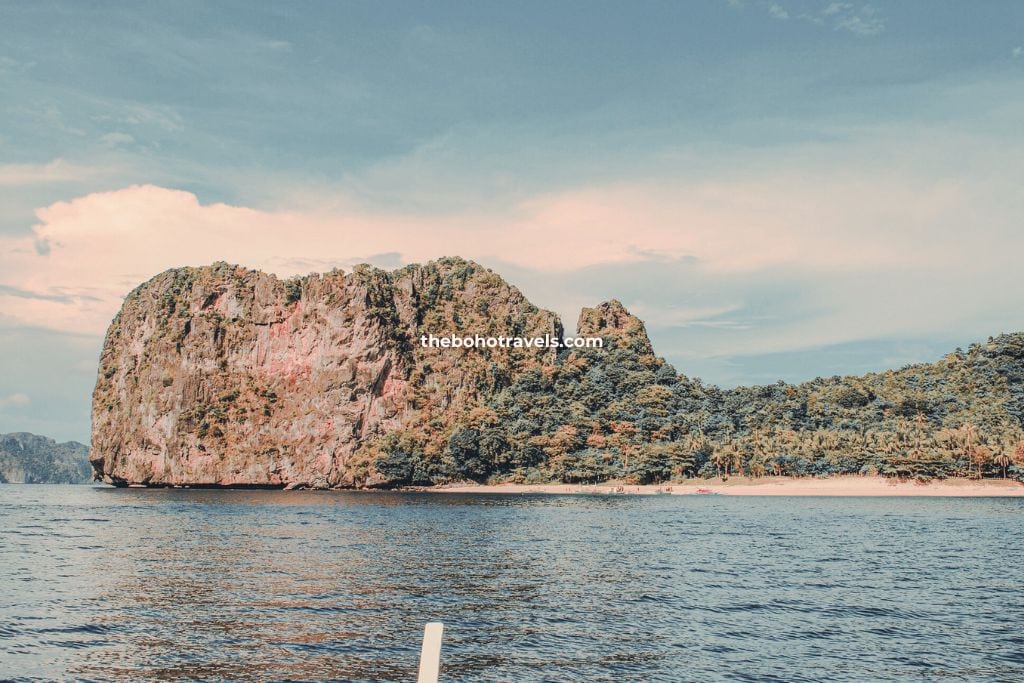 An island in El Nido, Palawan, taken from the boat while the author and owner of this photo was on a private island hopping tour