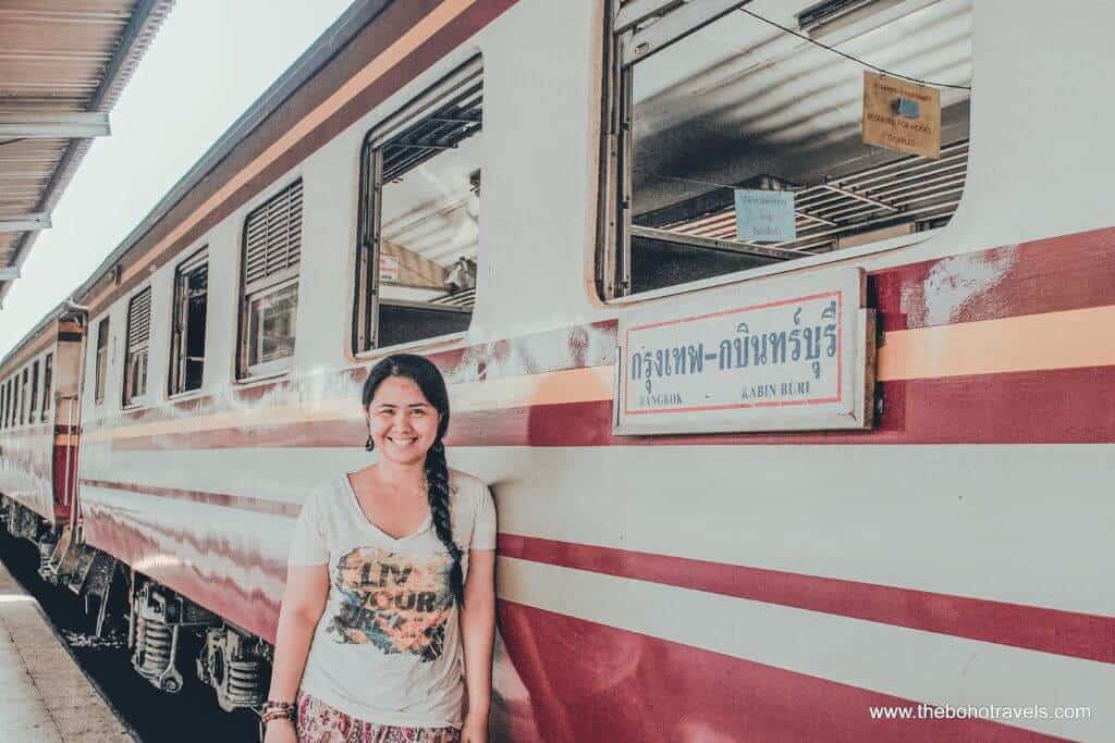 The Boho Travels in Thailand, by the train for a trip to Ayutthaya, one of the things to do in Bangkok