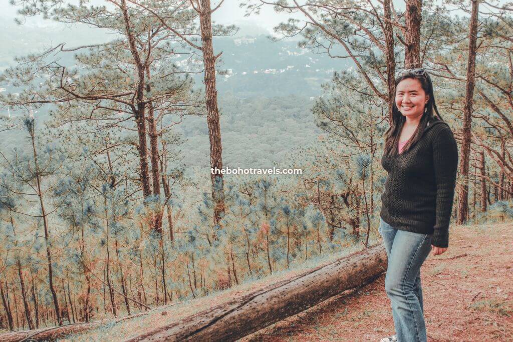 The blogger while she's exploring one of the trails at Camp John Hay