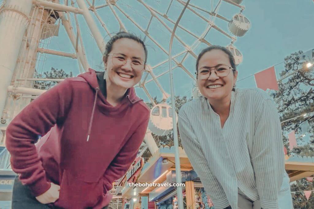 The Boho Travels and friend at Sky Ranch Baguio