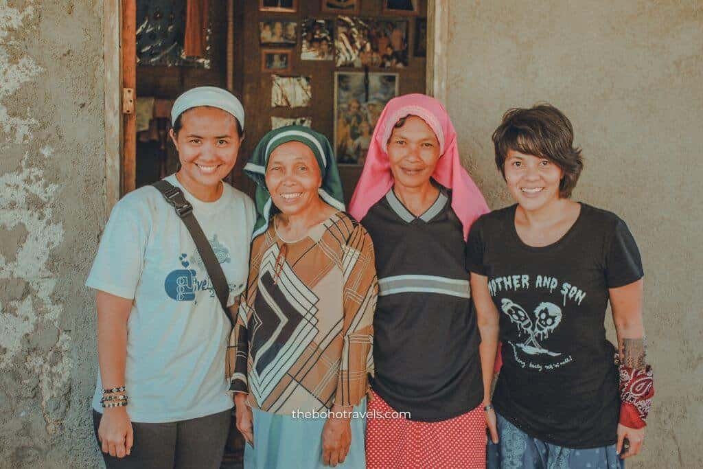 Monica of The Boho Travels with Eskaya elders in Duero, Bohol